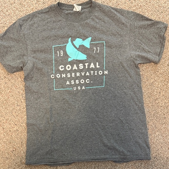 Delta Gray Tee with Teal Coastal Design - Picture 3 of 3
